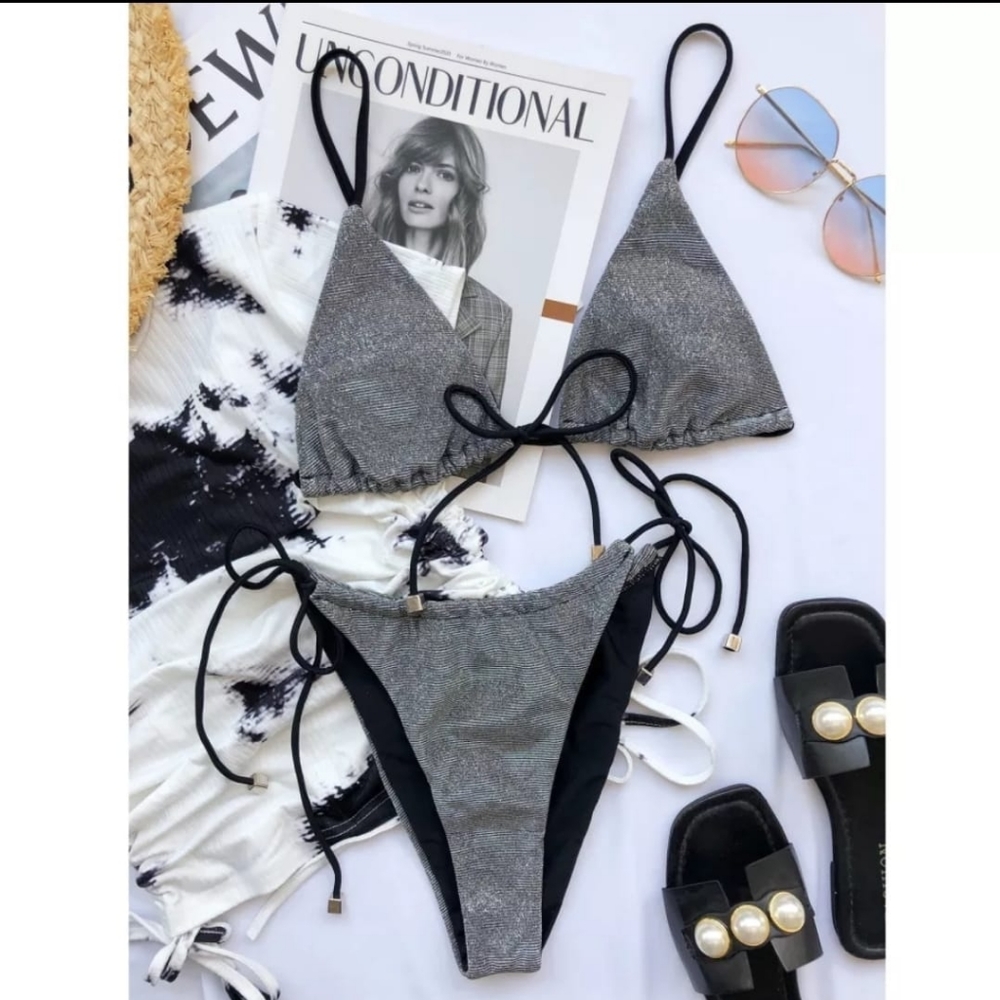 2021 Bikini Swimwear Ladies Sequined Solid… - Picture 3 of 4